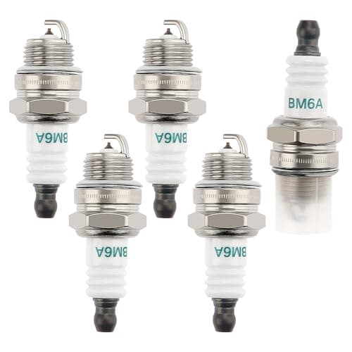 Image of VooGenzek 5 PCS Spark Plug BM6A, Lawnmower Spark Plug, BM6A / L7T Spark Plug Replacement, for Strimmer Chainsaw Lawnmower Hedge Trimmer Cutter Replacement Accessories