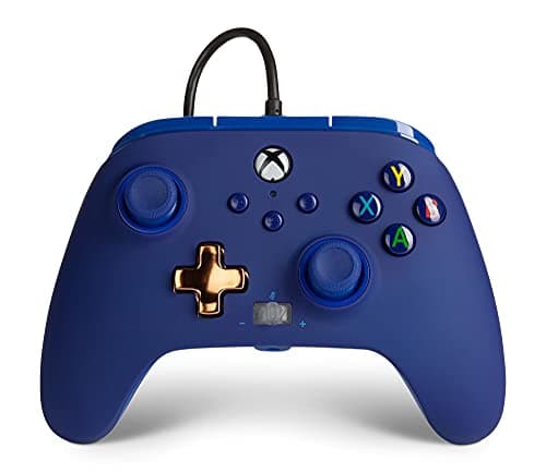 Image of POWER A Enhanced Wired Bleu, Or USB Manette de jeu Analogique Xbox Series S, Xbox Series X