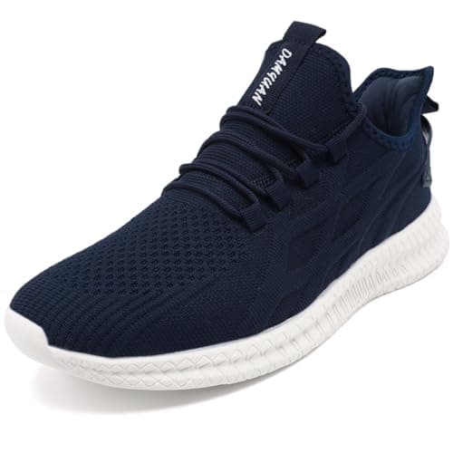 Image of JUEQIBAA Men's Blue Size 12 UK Trainers Running Shoes Slip On Sneakers
