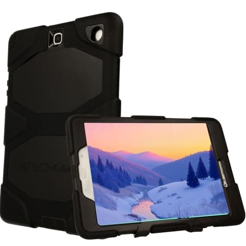 Image of TECHGEAR G-SHOCK Case fits Samsung Galaxy Tab A 9.7 Inch (SM-T550 & P550 Series) - Tough Rugged Heavy Duty Armour Shock Proof Survival Protective Case with Stand - Kids Work School Builders