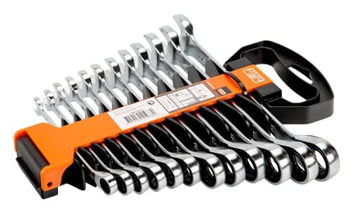 Image of Bahco 1RM/SH12 8-19 mm Ratcheting Combination Wrench Set - Multi-Colour