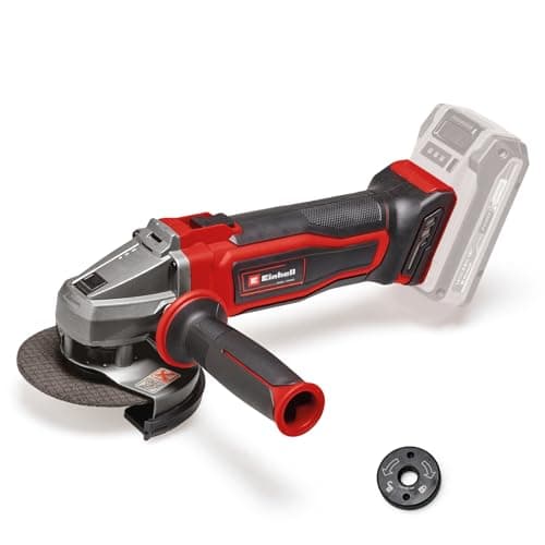 Image of Einhell Cordless Angle Grinder 18V Power X-Change, 115mm Cutting Diameter, 28mm Cutting Depth, Quick Fix Nut, Without Cutting Disc, Without Battery TE-AG 18/115 Q Li-Solo