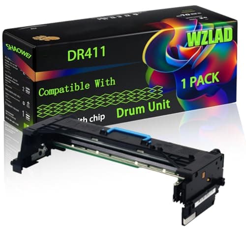 Image of WZLAD DR411 Compatible for Konica Minolta Drum Unit with Chip Bizhub 223 283 36 363 42 423 Printers, High Yield Value Pack Black Consumables Multi-Pack Remanufactured Compatible (1 Pack Black)