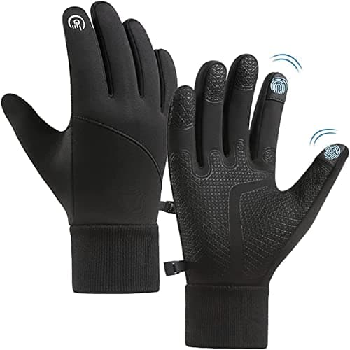 Image of CRAZY SHARK Winter Thermal Gloves, Windproof Water-Resistant Gloves Anti-slip Touch Screen Cycling Gloves for Men Women Hiking Climbing Riding Bike Outdoor Sports