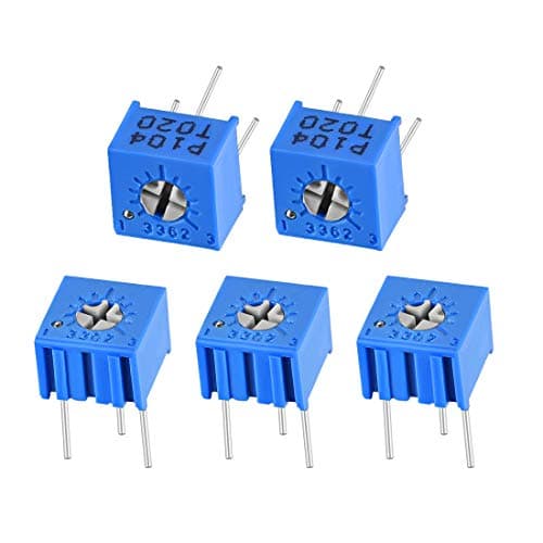 Image of sourcing map 3362 Trimmer Potentiometer 100K Ohm Top Adjustment Horizontal Variable Resistors 5Pcs