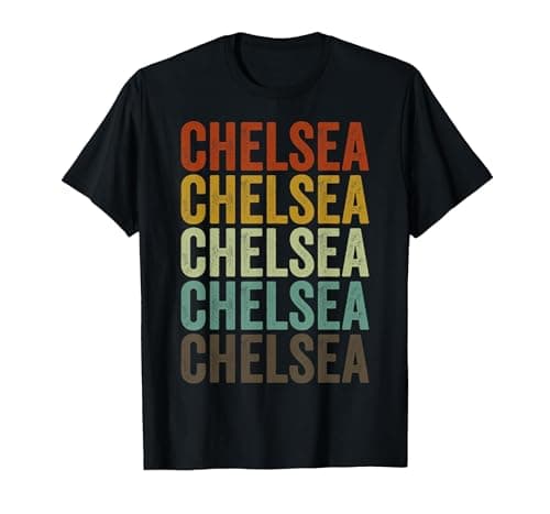 Image of Chelsea City Retro T-Shirt, Men, Black, 3X-Large