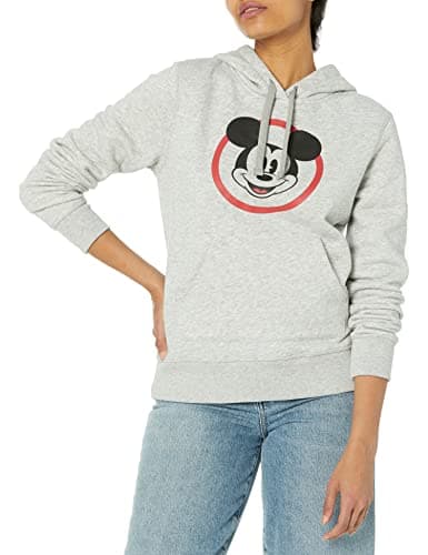 Image of Amazon Essentials Disney | Marvel | Star Wars | Princess Women's Fleece Sweater Hoodie Sweatshirts (Available in Plus Size), Grey, M