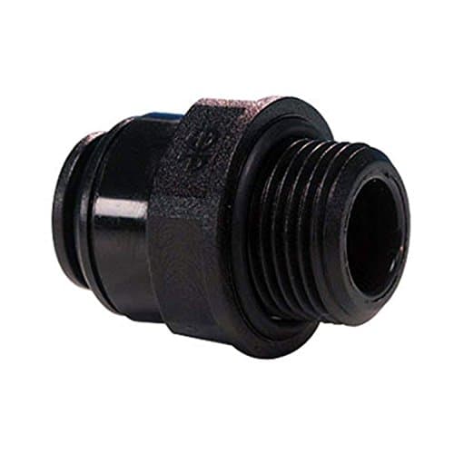 Image of JOHN GUEST STRAIGHT ADAPTOR. BSP Thread 1/2" to 15mm Push-fit Tube O.D. Speedfit Part No PM011514E. Imperial to Metric Threaded Acetal Fittings for Drinks Dispensers and Pure Water.