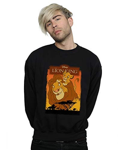 Image of Disney Men's The Lion King Simba And Mufasa Sweatshirt Black Medium