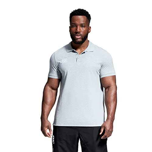 Image of Canterbury Men's Waimak Cotton Polo Shirt | Rugby Shirt | Casual Polo Shirt, Classic Marl, XL