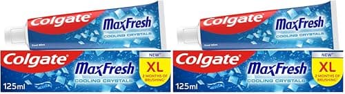 Image of Colgate Max Fresh Toothpaste with Cooling Crystals 125ml - Fresh Breath Toothpaste - Fresh FX Technology for 10X Longer Lasting Cooling* - Helps to Fight Cavities - Keeps Teeth White (Pack of 2)