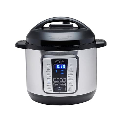Image of Quest 63009 Pressure Cooker Electric 6L / 12-in-1 Multi-Function Cooker/Stainless Steel Housing / 1000W / Slow Cook, Steam, Roast, Keep Warm & More/Recipe Book Included