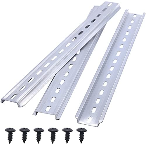 Image of Taiss 3 Pcs DIN Rail Slotted Aluminum RoHS 35mm Wide, 7.5mm High, Long 300mm/ 12"