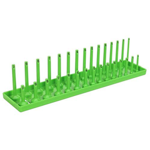 Image of Sealey Sh3815Hv Socket Holder 3/8in Sq Drive 6-21Mm Hi-Vis Green