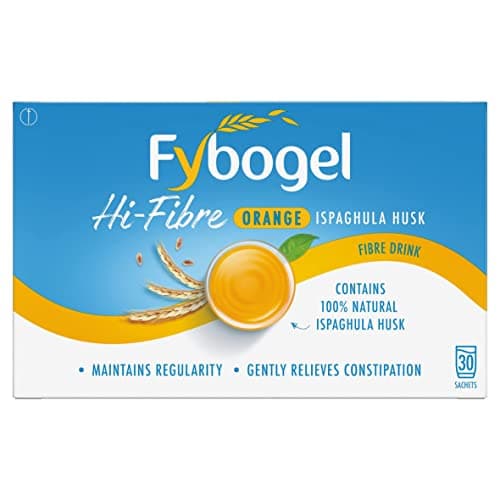 Image of Fybogel Hi-Fibre, Orange, 30 Sachets, Ispaghula Husk, Constipation Relief, Maintains Regularity, Fibre, Easy to Use, Helps Digestive System, Natural, Laxatives, Digestion and Nausea