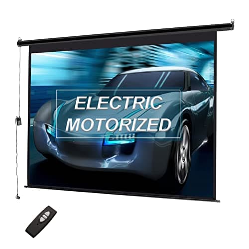 Image of INMOZATA 4:3 HD Electric Projector Screen 72 inch Remote Control Projector Screen Foldable Motorised Projection Screen for Home School Theater Cinema Indoor Outdoor Projector Movie Screen(72inch)