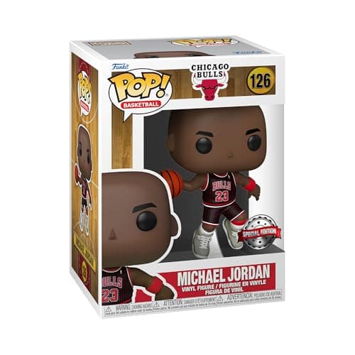 Image of Funko POP! NBA: Chicago Bulls - Michael Jordan With Jordans - (Black Pinstripe Jersey) - Collectable Vinyl Figure - Gift Idea - Official Merchandise - Toys for Kids & Adults - Sports Fans