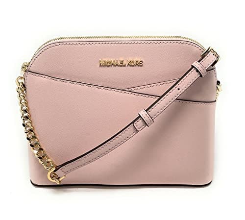 Image of Michael Kors Jet Set Medium Crossbody Leather Handbag (POWDER BLUSH)
