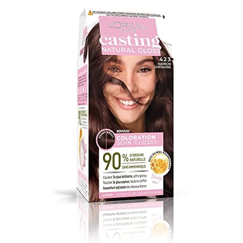 Image of L'ORÉAL PARIS - Permanent Hair Colour - Ultra Shiny Colour - No Ammonia - 90% Natural Ingredients - Casting Natural Gloss - Chestnut Brown (423)