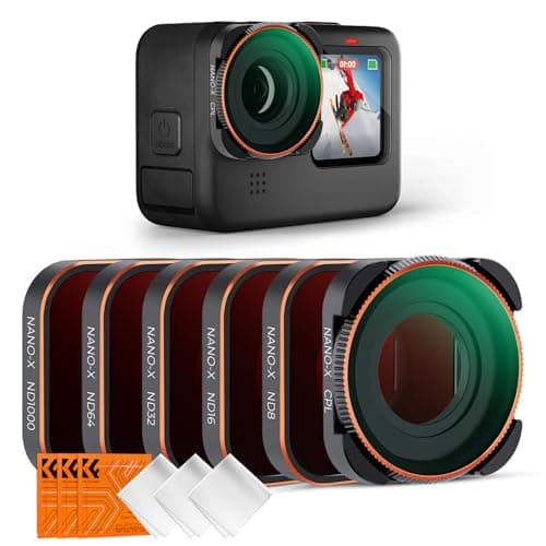 Image of K&F Concept 6-pack CPL ND8 ND16 ND32 ND64 ND1000 Filters for GoPro Hero 9 10 11 12 13 Black Waterproof Polarizing Neutral Density MRC Coating