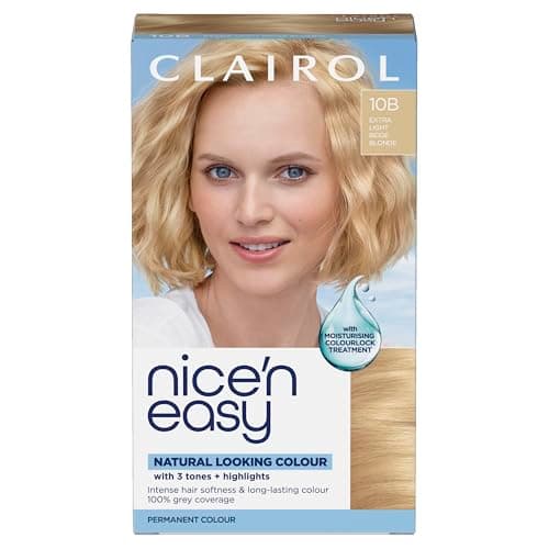 Image of Clairol Nice'n Easy Crème, Natural Looking Oil Infused Permanent Hair Dye, 10B Extra Light Beige Blonde