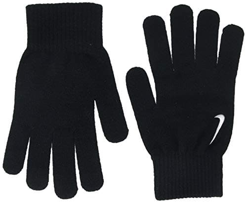 Image of NIKE Swoosh Knit Gloves, unisex_adult, Gloves, N.WG.A6.001.SM, black/white, S/M