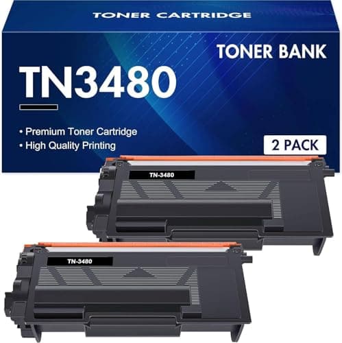 Image of Toner Bank TN3480 Compatible for Brother TN-3480 TN3480 HL-L5100DN Toner Cartridge HL-L5200DW MFC-L5750DW MFC-L5700DW HL-L6400DW HL-L5000D HL-L5200DWT TN-3430 TN3430 TN 3480 TN 3430 (Black, 2-Pack)