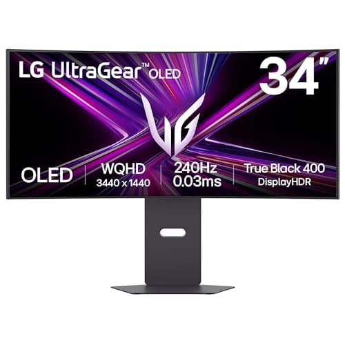 Image of LG UltraGear OLED GX9 Gaming Monitor 34GX900A-B - WOLED Ultrawide QHD 1440p Curved 34 Inch, 240Hz, 0.03ms, DisplayHDR 400, Speakers, DP1.4(DSC), HDMI 2.1, USB- C