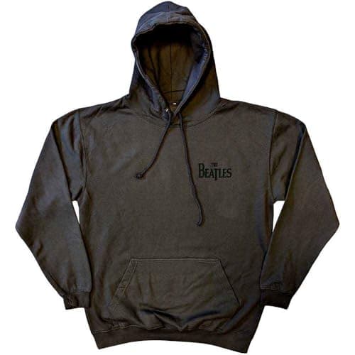 Image of Rock Off officially licensed products The Beatles Drop T Logo Official Unisex Hoodie Hooded Top (Small) Grey