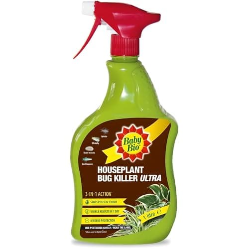 Image of AMK® Baby Bio Houseplant Bug Killer Ultra 1L Garden Common Insect Pest On Houseplants Greenfly Blackfly Whitefly Plants Insecticide Gardening