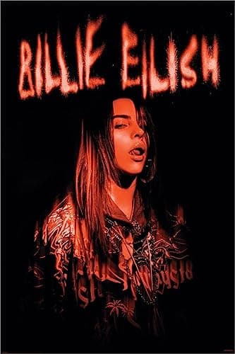Image of Grindstore Laminated Billie Eilish (Sparks) Maxi Poster Large Wall Art Print, Wall Decor, Home Office Classroom Decoration, Gift Idea, Decorative Print 91.5x61cm