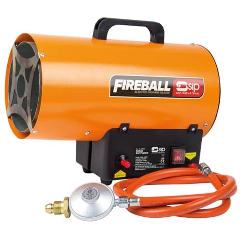 Image of SIP FIREBALL 342 Propane Gas Space Heater, Electric 230V, 10kW / 34,121 BTU/hr, 8,122ft³ Heating Area