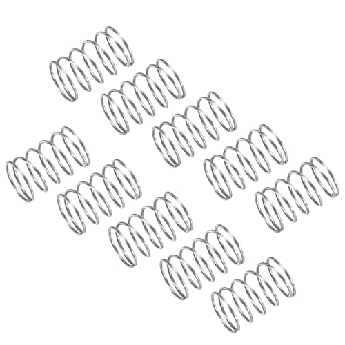 Image of sourcing map 10Pcs Compression Spring, 304 Stainless Steel 3.5mm OD 0.2mm Wire 5mm Length Mechanical Spring for Shop Home Repair Project, Silver Tone