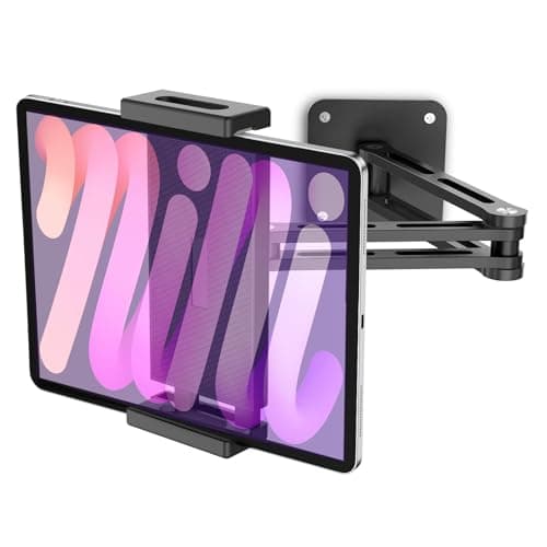 Image of urmust Tablet Wall Mount Holder, 360° Rotation Adjustable iPad Wall Holder, with Aluminum Extendable Arm Adjustable for iPad Mini/Air/Pro/Galaxy Tab/Kindle/Switch, All 4.9"-13" Phones & Tablets