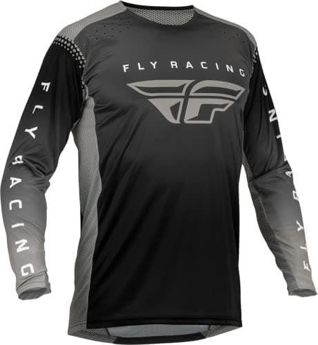 Image of Fly Racing Lite Jersey (Black/Grey/White, Small)