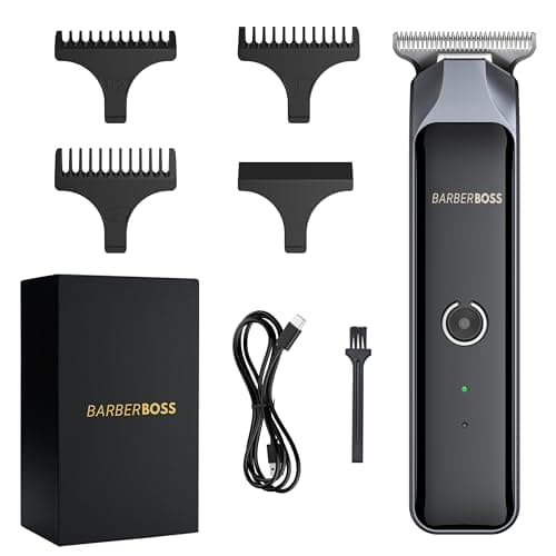 Image of Barberboss Men’s Hair Clippers, Beard and Hair Trimmer Kit with 4 Guide Combs, Men Cordless Clippers, Complete Grooming Set Men Haircut Clippers