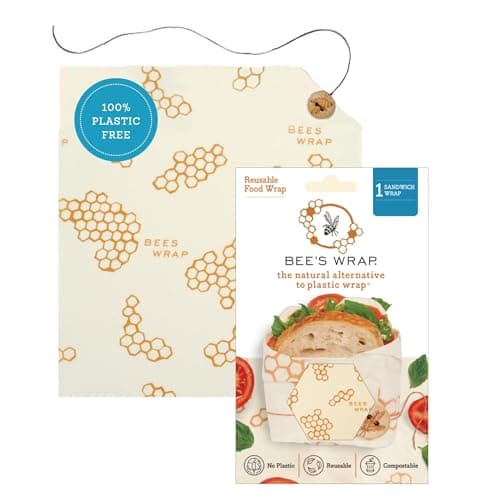 Image of Bee’s Wrap Single Sandwich Wrap, 33 x 33 cm / 13 x 13 inch, Beige