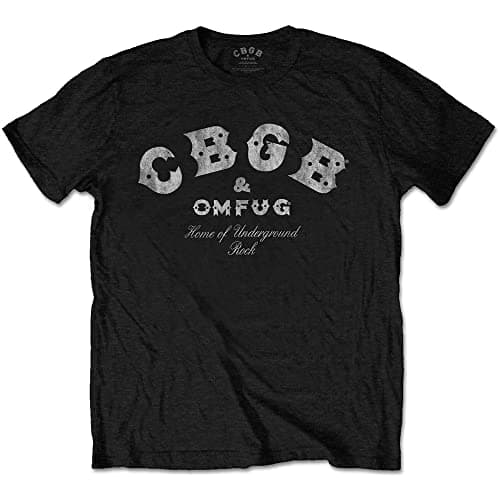 Image of Rockoff Trade Men's CBGB Classic Logo T - Shirt, Black (Black Black), Large