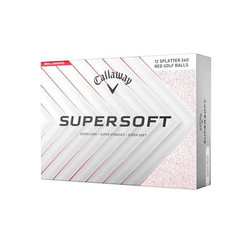 Image of Callaway Golf Supersoft Golf Ball 2025, Red Splatter