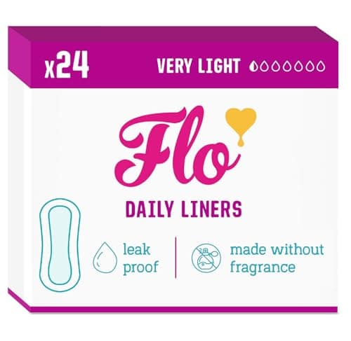 Image of Flo - Daily Liners (24 Pack) Very Light Flow - Wrapped, Ultra-Thin - Natural, Absorbent, Soft & Breathable - Made with Organic Bamboo Panty - Liners for Women - Fragrance Free - Vegan & Cruelty Free