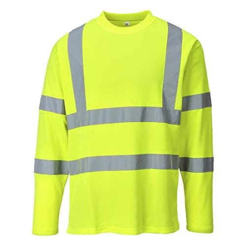 Image of Portwest Hi-Vis Long Sleeved T-Shirt, Size: XL, Colour: Yellow, S278YERXL