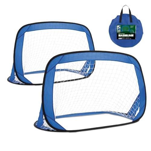 Image of Power Play Goaline Pop up Goals, Set of 2 Foldable Goals for Kids Football Training with Carry Bag Outdoor & Indoor Use, Blue