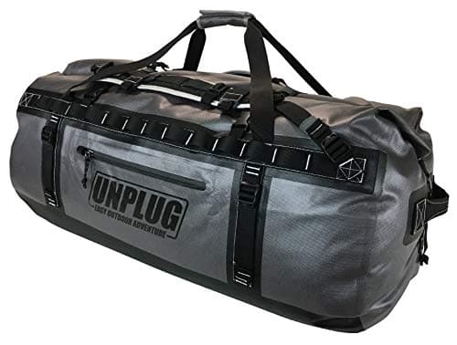 Image of UNPLUG Ultimate Adventure Bag - 1680D Heavy Duty Waterproof Duffel Bag for Travel, Camping, Motorcycle, Hunting, Bug Out (65L Storm Grey)