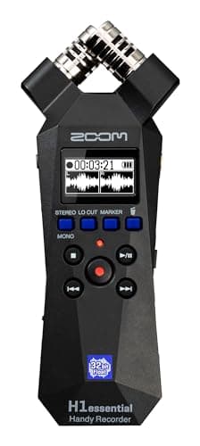 Image of ZOOM H1essential Handy Recorder – Portable Audio Recorder with 32-Bit Float for Music, Podcast, Film & Content Creation – Black