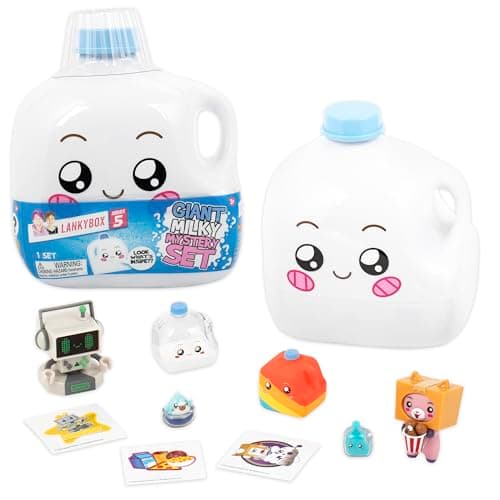 Image of LankyBox 2812 Giant Singing Mystery Milky Set with 9 Exciting Toys to Discover Inside, Officially Licensed Merch, Multicolour