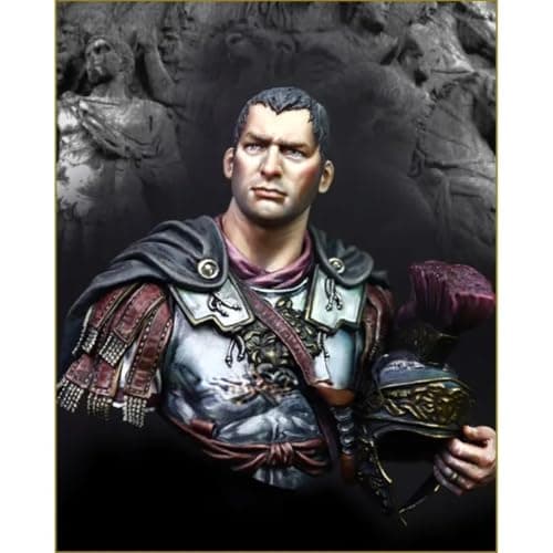 Image of 1/10 Scale Resin Bust Model Kit Historical Military Miniature Roman Officer Hobby Diorama Unassembled Unpainted