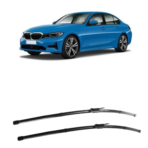 Image of WBWBB Front Wiper Blades Pair for BMW 3 Series G20 G21 2019-2023 24"+19", Replacement Windscreen Wipers Quiet Rubber Streak-Free Cleaning Auto Accessories