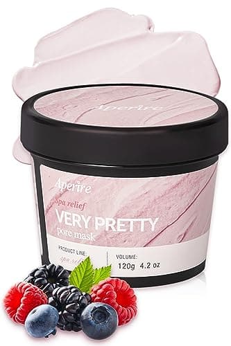 Image of APERIRE White Clay Pore Mask, Deep Cleansing & Sebum Control Treatment, Minimizes Pores & Blackheads for Oily Acne-Prone Skin, Korean Skincare, 4.23 oz