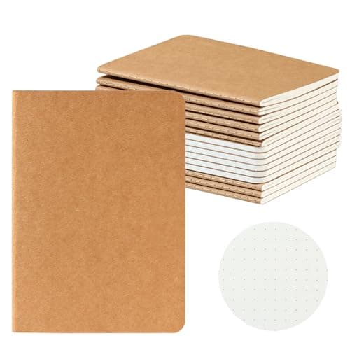 Image of HOMEMARS 16 Pack A6 Notebooks, 100GSM, Bullet Dotted Journal, Notepad, Pocket Notebook, Notepads, 10x14cm, 60 Pages, for Students, Writing, Classroom, Travel, Business, Dotted,Thick Paper