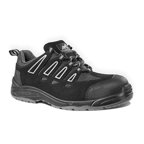 Image of Rock Fall Alaska Freezer Safety Boot FibreGlass Toe Cap Safety Boot Black Unisex, Waterproof and Cold Insulated Safety Boots, SRC Slip Rated Work, Heat Resistant Outsole UK 6